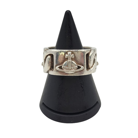 【中古品】【メンズ/レディース】 Vivienne Westwood ヴィヴィアンウエストウッド 925 RING リング 指輪 アクセサリー 182-260512-as-33-izu サイズ：M カラー：シルバー 万代Net店