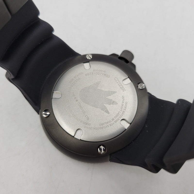 【中古品】【メンズ/レディース】 CITIZEN シチズン × GODZILLA ゴジラ PROMASTER MARINE ECO-DRIVE DIVERS WATCH B873-007FM03 BJ8056-01E プロマスター マリン エコドライブ 腕時計 197-260512-as-29-izu カラー：ブラック 万代Net店