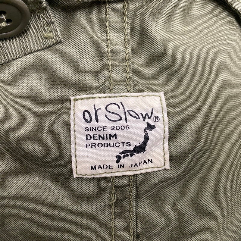 【中古品】【メンズ】 orSlow オアスロウ M-65 FISH TAIL COAT フィッシュテールコート アウター 140-260516-as-07-izu サイズ：4 カラー：グリーン 万代Net店