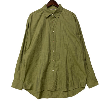 【中古品】【メンズ】 AURALEE オーラリー A22AS01FO FINX OX CHAMBRAY SHIRTS フィンクス オックス シャンブレー シャツ トップス 140-260513-kh-09-izu サイズ：4 カラー：ライトグリーン系 万代Net店