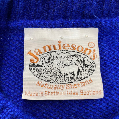 【中古品】【メンズ】 JAMIESON'S ジャミーソンズ WOOL KNIT SWEATER ウール ニット セーター トップス 141-260523-kh-06-izu サイズ：XL カラー：ブルー 万代Net店