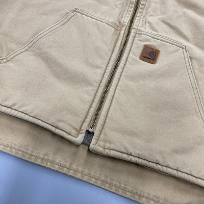 【中古品】【メンズ】 CARHARTT カーハート メキシコ製 BOA LINER DUCK VEST ボア ライナー ダック ベスト アウター 146-260512-ya-04-izu サイズ：XL カラー：BEIGE 万代Net店