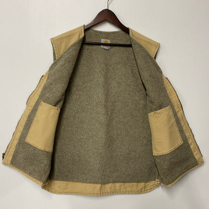 【中古品】【メンズ】 CARHARTT カーハート メキシコ製 BOA LINER DUCK VEST ボア ライナー ダック ベスト アウター 146-260512-ya-04-izu サイズ：XL カラー：BEIGE 万代Net店