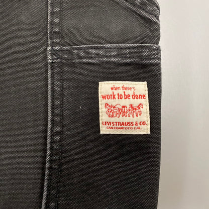 【中古品】【メンズ】 LEVI'S リーバイス PC9-A7367-0004 LOOSE STRAIGHT DOUBLE KNEE DENIM PANTS ルーズ ストレート ダブルニー デニム パンツ ズボン ボトムス 158-260515-ya-04-izu サイズ：32×32 カラー：BLACK 万代Net店