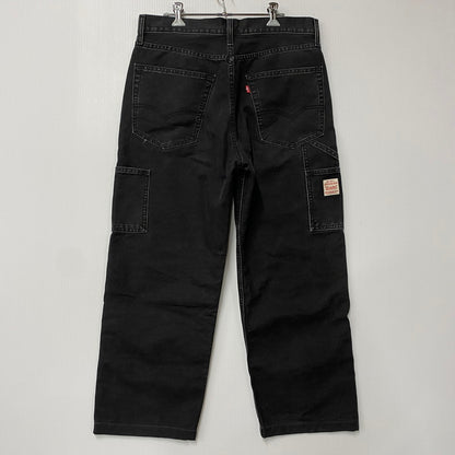 【中古品】【メンズ】 LEVI'S リーバイス PC9-A7367-0004 LOOSE STRAIGHT DOUBLE KNEE DENIM PANTS ルーズ ストレート ダブルニー デニム パンツ ズボン ボトムス 158-260515-ya-04-izu サイズ：32×32 カラー：BLACK 万代Net店