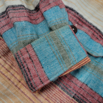 【中古品】【メンズ】 patagonia パタゴニア BLANKET STRIPE SHIRT ブランケット ストライプ シャツ ポルトガル製 長袖 トップス 144-260512-as-08-izu サイズ：S カラー：SAFFRON 万代Net店