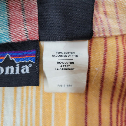 【中古品】【メンズ】 patagonia パタゴニア BLANKET STRIPE SHIRT ブランケット ストライプ シャツ ポルトガル製 長袖 トップス 144-260512-as-08-izu サイズ：S カラー：SAFFRON 万代Net店