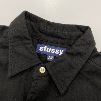 【中古品】【メンズ】 OLD STUSSY オールドステューシー USA製 SWITCHING スイッチング L/S SHIRT ロングスリーブ シャツ トップス 長袖 142-260512-ya-05-izu サイズ：M カラー：BLACK×OLIVE 万代Net店