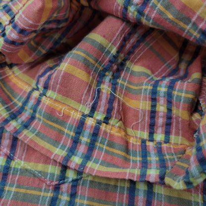 【中古品】【メンズ】 OLD STUSSY オールド ステューシー OPEN COLLAR CHECK S/S SHIRT オープンカラー チェック 半袖シャツ オーストラリア製 142-260512-as-07-izu サイズ：L カラー：マルチカラー 万代Net店