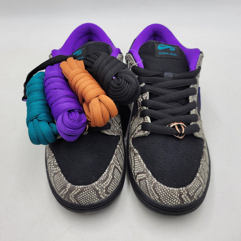 【中古美品】【メンズ】 NIKE SB ナイキエスビー × DASHAWN JORDAN ダショーン ジョーダン IB6208-200 DUNK LOW COPPERHEAD ダンク ロー コッパーヘッド スニーカー 靴 160-260513-kh-13-izu サイズ：27 カラー：STRING/BLACK-BRIGHT-SPRUCE 万代Net店