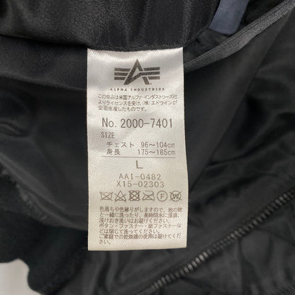 【中古品】【メンズ】 ALPHA INDUSTRIES アルファ インダストリーズ 2000-7401 MA-1 FLIGHT JACKET フライト ジャケット アウター 145-260512-ya-03-izu サイズ：L カラー：BLACK 万代Net店