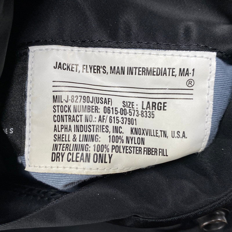 【中古品】【メンズ】 ALPHA INDUSTRIES アルファ インダストリーズ 2000-7401 MA-1 FLIGHT JACKET フライト ジャケット アウター 145-260512-ya-03-izu サイズ：L カラー：BLACK 万代Net店