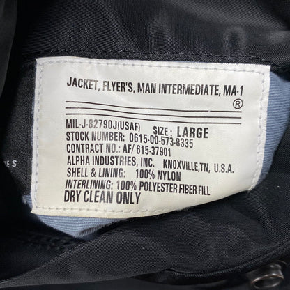 【中古品】【メンズ】 ALPHA INDUSTRIES アルファ インダストリーズ 2000-7401 MA-1 FLIGHT JACKET フライト ジャケット アウター 145-260512-ya-03-izu サイズ：L カラー：BLACK 万代Net店