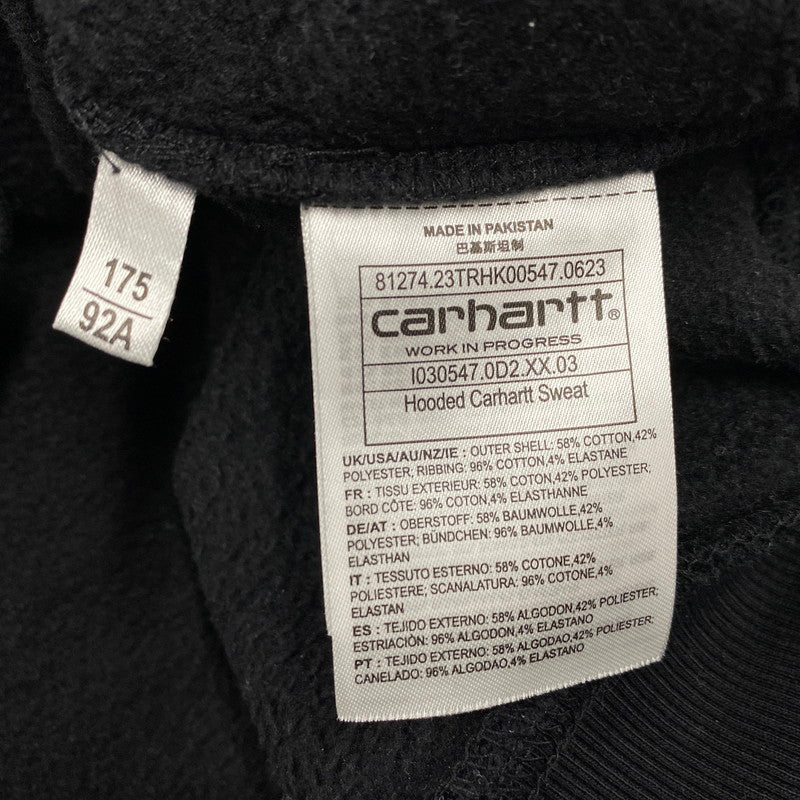 【中古品】【メンズ】 CARHARTT WIP カーハートダブリューアイピー I030547 HOODED CARHARTT SWEAT フーデッド カーハート スウェット トップス 142-260513-kh-04-izu サイズ：M カラー：ブラック 万代Net店