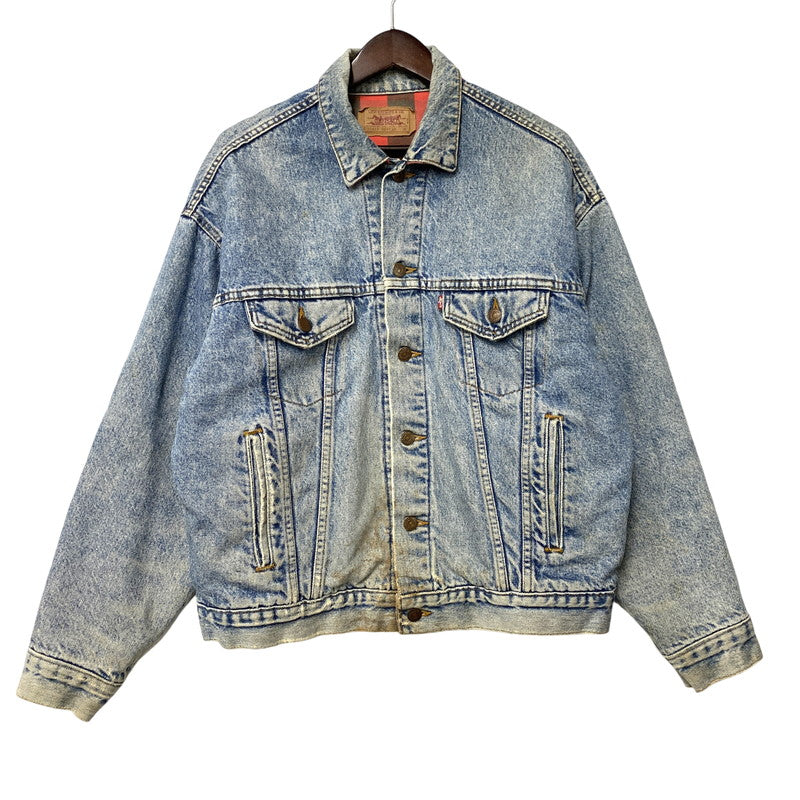 【現状渡し品】【メンズ】 Levi's リーバイス CHECK LINER 4TH DENIM JACKET 70417-0819 チェックライナー デニムジャケット 刻印527 USA製 アウター 146-260516-as-08-izu サイズ：M カラー：インディゴ 万代Net店