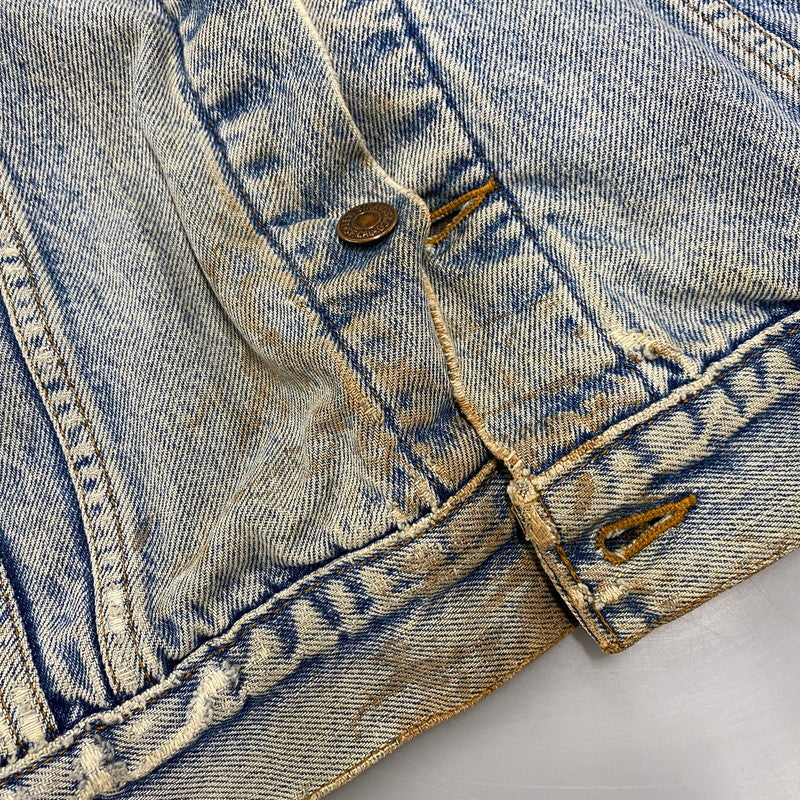 【現状渡し品】【メンズ】 Levi's リーバイス CHECK LINER 4TH DENIM JACKET 70417-0819 チェックライナー デニムジャケット 刻印527 USA製 アウター 146-260516-as-08-izu サイズ：M カラー：インディゴ 万代Net店
