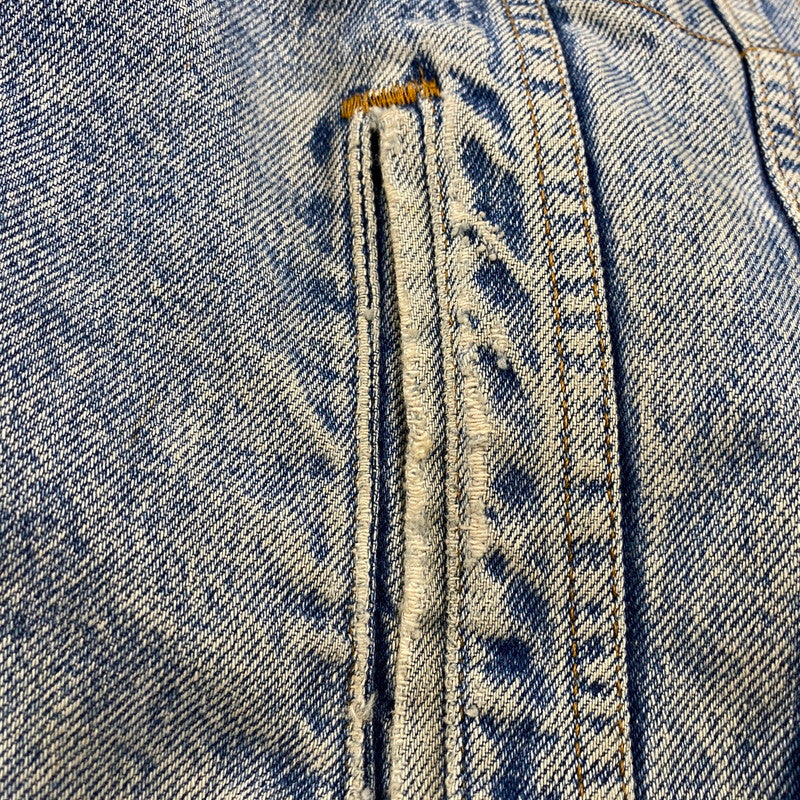 【現状渡し品】【メンズ】 Levi's リーバイス CHECK LINER 4TH DENIM JACKET 70417-0819 チェックライナー デニムジャケット 刻印527 USA製 アウター 146-260516-as-08-izu サイズ：M カラー：インディゴ 万代Net店