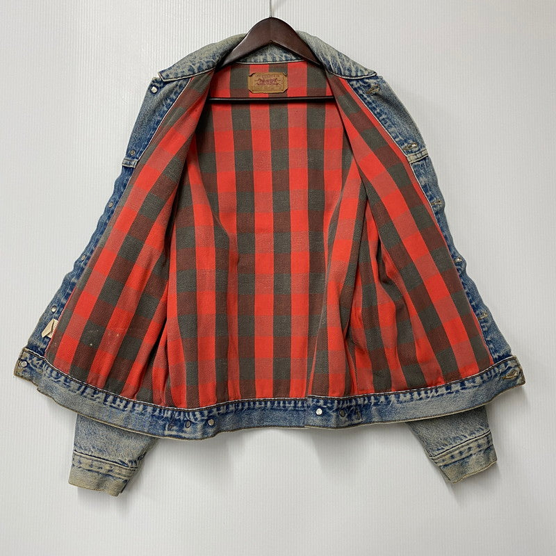 【現状渡し品】【メンズ】 Levi's リーバイス CHECK LINER 4TH DENIM JACKET 70417-0819 チェックライナー デニムジャケット 刻印527 USA製 アウター 146-260516-as-08-izu サイズ：M カラー：インディゴ 万代Net店