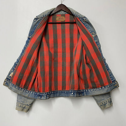 【現状渡し品】【メンズ】 Levi's リーバイス CHECK LINER 4TH DENIM JACKET 70417-0819 チェックライナー デニムジャケット 刻印527 USA製 アウター 146-260516-as-08-izu サイズ：M カラー：インディゴ 万代Net店
