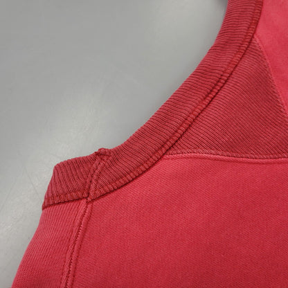 【中古品】【メンズ】 BARNS バーンズ FREEDOM SLEEVE SWEAT SHIRT フリーダム スリーブ スウェット USA製 両V 145-260720-as-05-izu サイズ：M カラー：レッド系 万代Net店