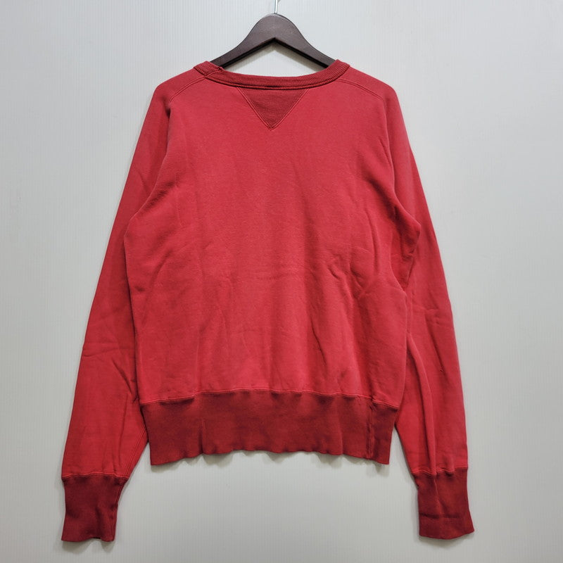 【中古品】【メンズ】 BARNS バーンズ FREEDOM SLEEVE SWEAT SHIRT フリーダム スリーブ スウェット USA製 両V 145-260720-as-05-izu サイズ：M カラー：レッド系 万代Net店