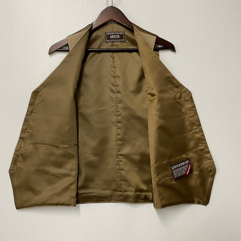 【現状渡し品】【メンズ】 LEVI'S STA-PREST リーバイス ステイ プレスト 70-80S 3P ACTION SUIT SLACKS SET-UP スリーピー アクションスーツ スラックス セットアップ 146-260515-ya-06-izu サイズ：42L カラー：BEIGE 万代Net店