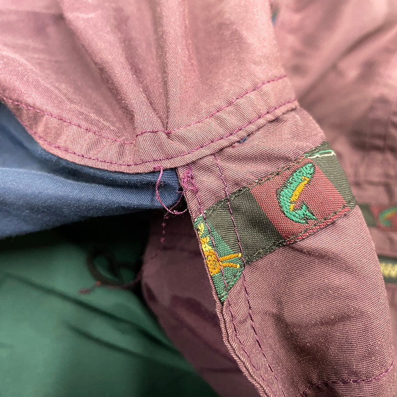 【現状渡し品】【メンズ】 L.L.Bean エルエルビーン NYLON ANORAK JACKET ナイロン アノラック ジャケット USA製 三角タグ 146-260524-as-28-izu カラー：ワインレッド 万代Net店