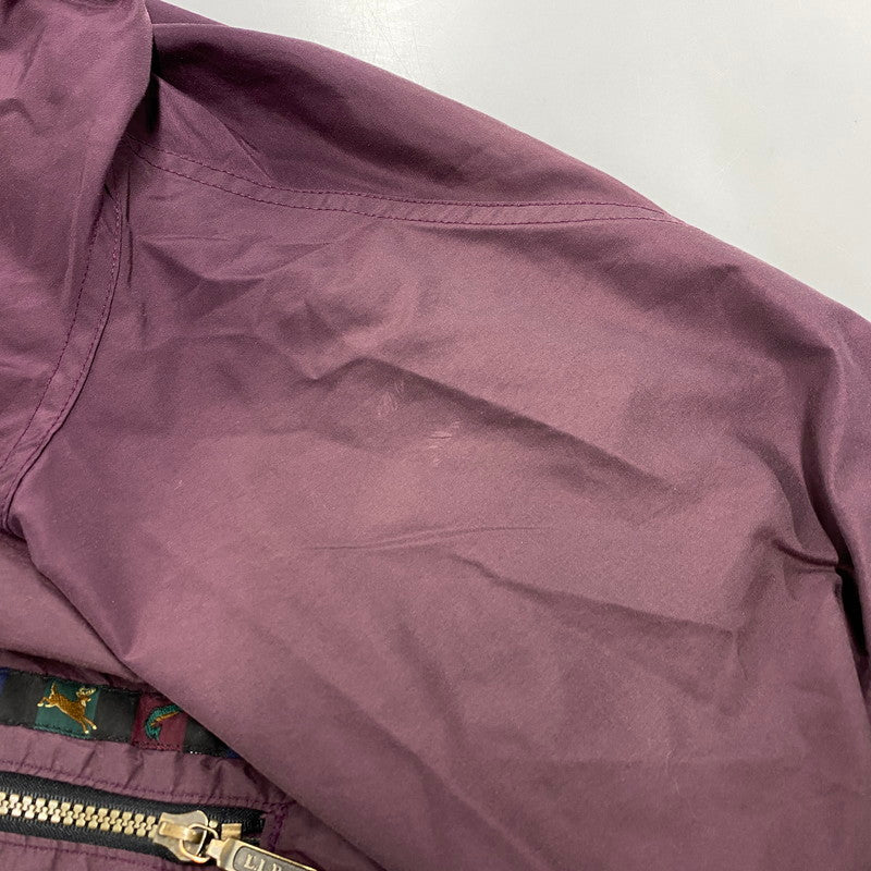 【現状渡し品】【メンズ】 L.L.Bean エルエルビーン NYLON ANORAK JACKET ナイロン アノラック ジャケット USA製 三角タグ 146-260524-as-28-izu カラー：ワインレッド 万代Net店