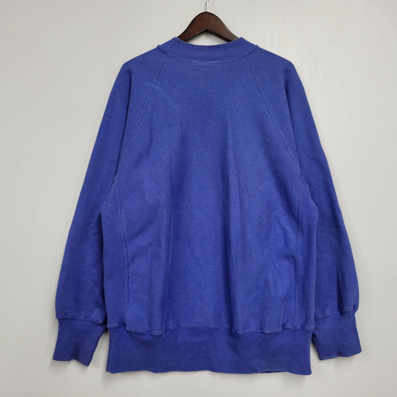 【中古品】【メンズ】 Champion チャンピオン REVERSE WEAVE RAGLAN MOCKNECK POCKET SWEATSHIRT リバースウィーブ ラグラン モックネック ポケット スウェット USA製 刺繍タグ 目無し 146-260512-as-20-izu サイズ：XL カラー：ブルー 万代Net店