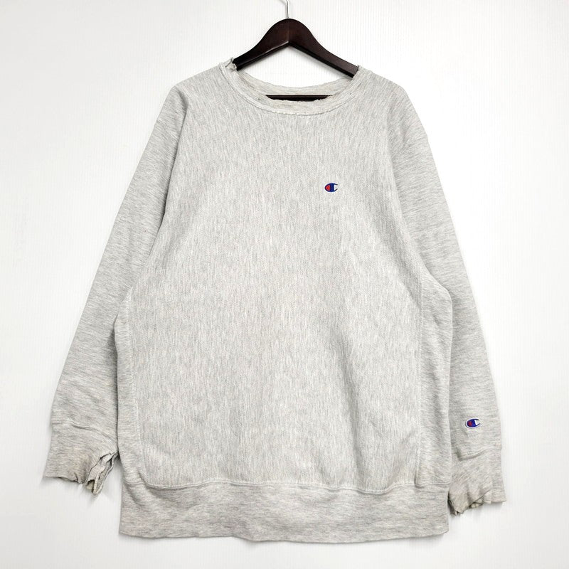 【現状渡し品】【メンズ】 Champion チャンピオン REVERSE WEAVE SWEAT リバースウィーブ スウェット USA製 刺繍タグ トレーナー 長袖 トップス 146-260512-as-19-izu サイズ：XXL カラー：グレー 万代Net店