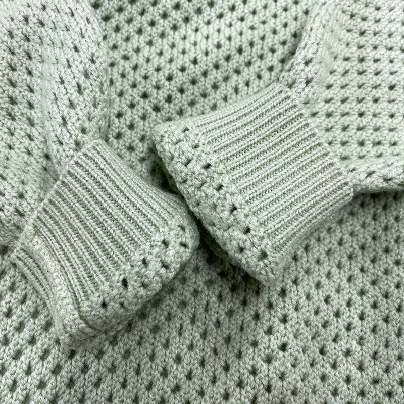 【中古品】【メンズ】 TTT_MSW ティー WOOL PULLOVER KNIT TTT-2021AW-KT05 ウール プルオーバー ニット 142-260524-as-23-izu サイズ：F カラー：ライトグリーン 万代Net店