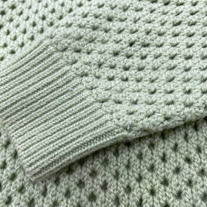 【中古品】【メンズ】 TTT_MSW ティー WOOL PULLOVER KNIT TTT-2021AW-KT05 ウール プルオーバー ニット 142-260524-as-23-izu サイズ：F カラー：ライトグリーン 万代Net店