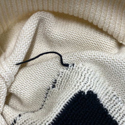 【中古品】【メンズ】 STUSSY ステューシー CURLY S SWEATER 115652 カーリーS セーター ニット 142-260524-as-24-izu サイズ：L カラー：クリーム系 万代Net店