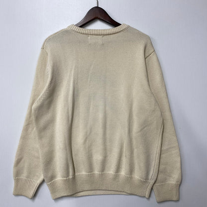 【中古品】【メンズ】 STUSSY ステューシー CURLY S SWEATER 115652 カーリーS セーター ニット 142-260524-as-24-izu サイズ：L カラー：クリーム系 万代Net店
