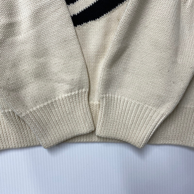 【中古品】【メンズ】 STUSSY ステューシー CURLY S SWEATER 115652 カーリーS セーター ニット 142-260524-as-24-izu サイズ：L カラー：クリーム系 万代Net店