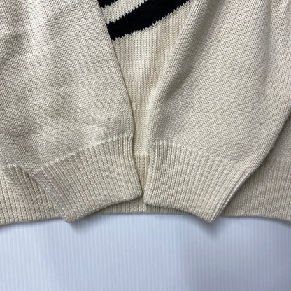 【中古品】【メンズ】 STUSSY ステューシー CURLY S SWEATER 115652 カーリーS セーター ニット 142-260524-as-24-izu サイズ：L カラー：クリーム系 万代Net店