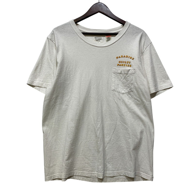 【中古品】【メンズ】 WACKO MARIA ワコマリア PARADICE GUILTY PARTIES POCKET SS TEE パラダイス ギルティーパーティーズ ポケット ショートスリーブ Tシャツ トップス 半袖 142-260728-cs-15-izu サイズ：L カラー：ホワイト 万代Net店