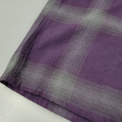 【中古品】【メンズ】 WACKO MARIA ワコマリア RAYON OMBRE CHECK OPEN COLLAR L/S SHIRT レーヨン オンブレチェック オープンカラー 長袖シャツ 142-260512-as-17-izu サイズ：M カラー：パープル×グレー 万代Net店