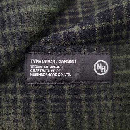 【中古品】【メンズ】 NEIGHBORHOOD ネイバーフッド WOOL HOMBRE CHECK SHIRT LS 232BENH-SHM03 ウールオンブレチェックシャツ 長袖 142-260512-as-15-izu サイズ：S カラー：グリーン 万代Net店