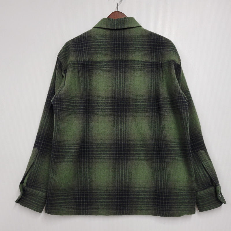 【中古品】【メンズ】 NEIGHBORHOOD ネイバーフッド WOOL HOMBRE CHECK SHIRT LS 232BENH-SHM03 ウールオンブレチェックシャツ 長袖 142-260512-as-15-izu サイズ：S カラー：グリーン 万代Net店