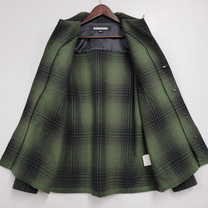 【中古品】【メンズ】 NEIGHBORHOOD ネイバーフッド WOOL HOMBRE CHECK SHIRT LS 232BENH-SHM03 ウールオンブレチェックシャツ 長袖 142-260512-as-15-izu サイズ：S カラー：グリーン 万代Net店