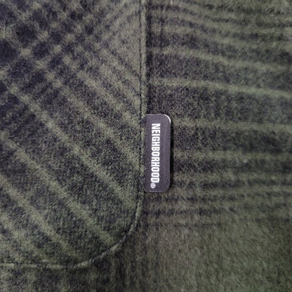 【中古品】【メンズ】 NEIGHBORHOOD ネイバーフッド WOOL HOMBRE CHECK SHIRT LS 232BENH-SHM03 ウールオンブレチェックシャツ 長袖 142-260512-as-15-izu サイズ：S カラー：グリーン 万代Net店