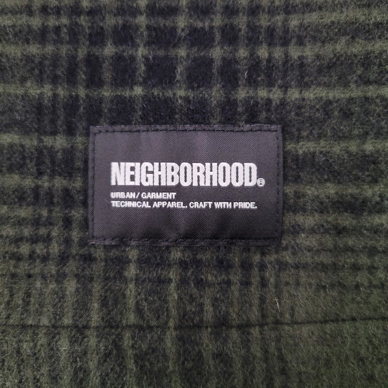 【中古品】【メンズ】 NEIGHBORHOOD ネイバーフッド WOOL HOMBRE CHECK SHIRT LS 232BENH-SHM03 ウールオンブレチェックシャツ 長袖 142-260512-as-15-izu サイズ：S カラー：グリーン 万代Net店