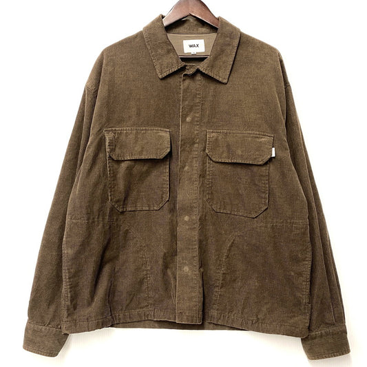 【中古品】【メンズ】 WAX ワックス CORDUROY FATIGUE JACKET WX-0122 コーデュロイ ファティーグジャケット 142-260519-as-20-izu サイズ：M カラー：ブラウン 万代Net店