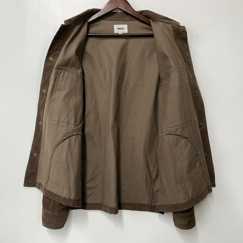 【中古品】【メンズ】 WAX ワックス CORDUROY FATIGUE JACKET WX-0122 コーデュロイ ファティーグジャケット 142-260519-as-20-izu サイズ：M カラー：ブラウン 万代Net店