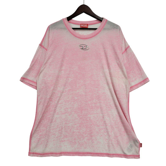 【中古品】【メンズ】 DIESEL ディーゼル A16146 0CPAJ T-BOXT-PAK ティーボックスティーパック トップス 半袖 141-260602-ya-10-izu サイズ：XL カラー：ピンク 万代Net店