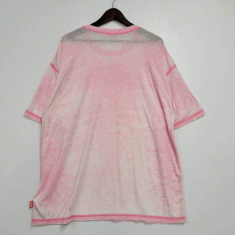 【中古品】【メンズ】 DIESEL ディーゼル A16146 0CPAJ T-BOXT-PAK ティーボックスティーパック トップス 半袖 141-260602-ya-10-izu サイズ：XL カラー：ピンク 万代Net店
