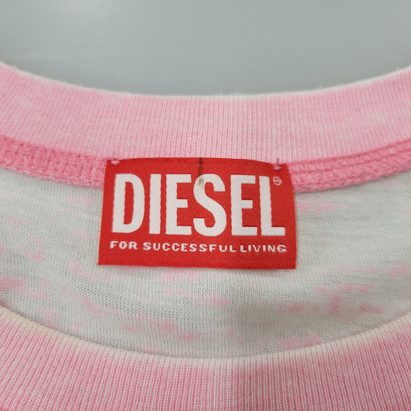 【中古品】【メンズ】 DIESEL ディーゼル A16146 0CPAJ T-BOXT-PAK ティーボックスティーパック トップス 半袖 141-260602-ya-10-izu サイズ：XL カラー：ピンク 万代Net店