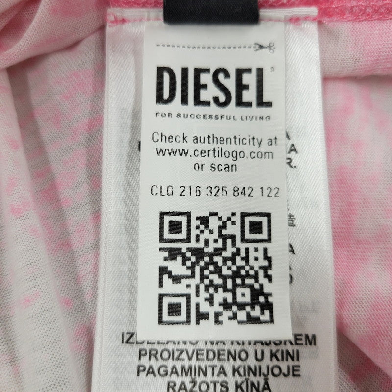 【中古品】【メンズ】 DIESEL ディーゼル A16146 0CPAJ T-BOXT-PAK ティーボックスティーパック トップス 半袖 141-260602-ya-10-izu サイズ：XL カラー：ピンク 万代Net店