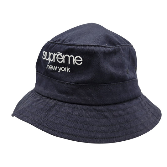 【中古品】【メンズ/レディース】 Supreme シュプリーム TWILL CRUSHER HAT ツイル クラッシャーハット 帽子 185-260512-as-24-izu サイズ：M/L カラー：ネイビー 万代Net店